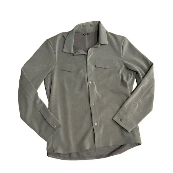 Lululemon Forest Green Gridliner Fleece Overshirt Jacket | Size Small EUC - Picture 2 of 7